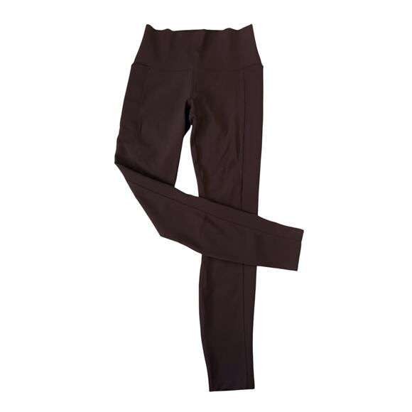 Calia Brown Ribbed Pattern Side Pocket Leggings Womens Size S - Picture 1 of 9